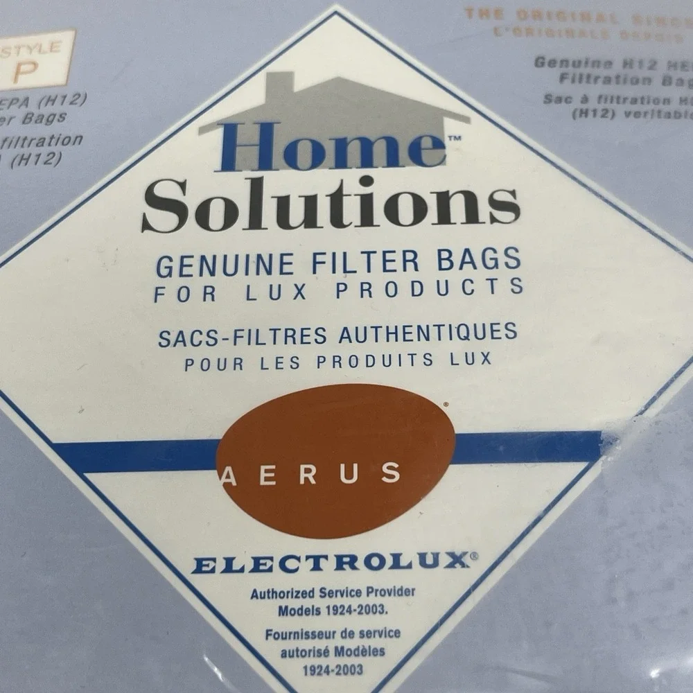 Home Solutions Style P HEPA Vacuum Bags 12 Pack For Lux Guardian Platinum Aerus
